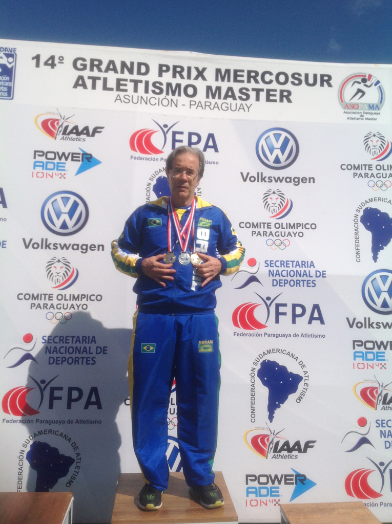 Ouro, Prata e Bronze para Nereu Rocha em Atletismo
