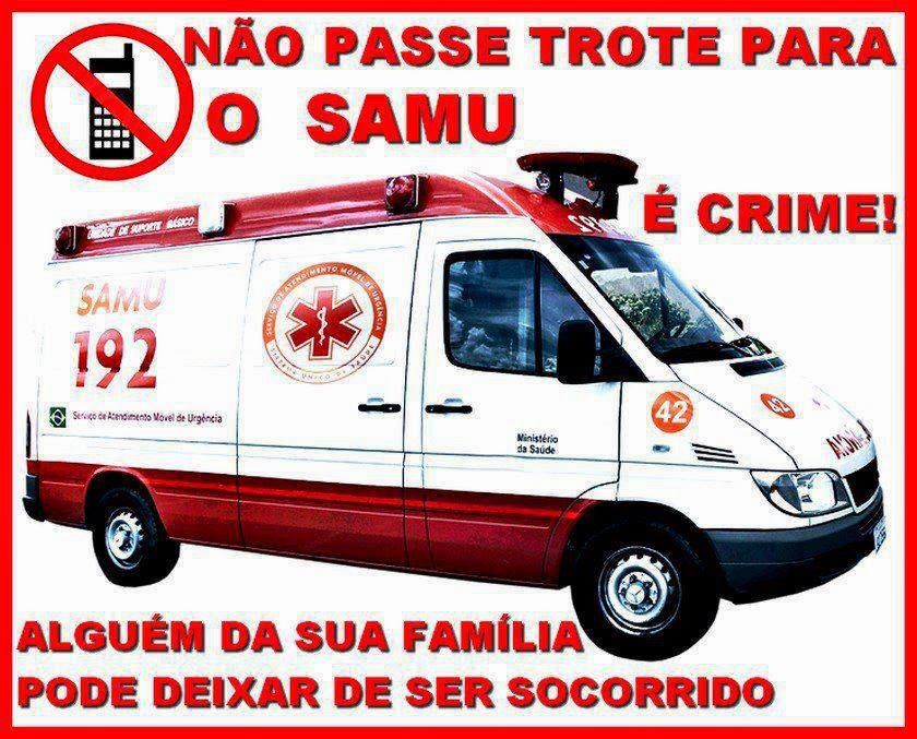 Trote no Samu pode render multa de R$ 919