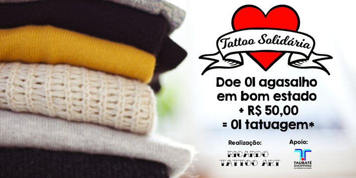 Taubaté Shopping sedia  1ª edição do Tattoo Solidária