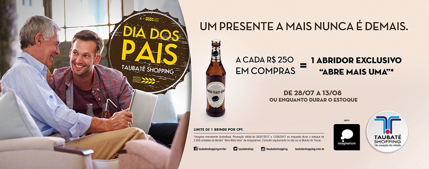 Taubaté Shopping presenteará clientes com divertido abridor de garrafas