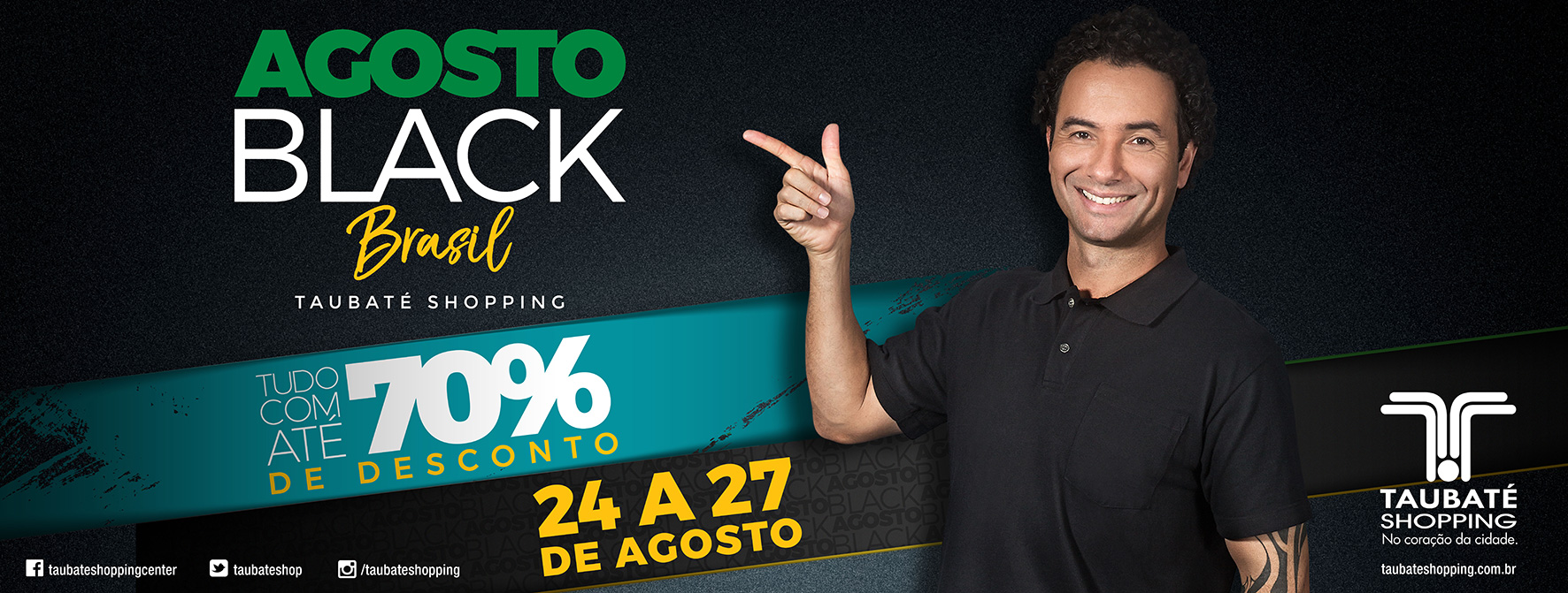 Taubaté Shopping terá até 70% de desconto no “Agosto Black Brasil”