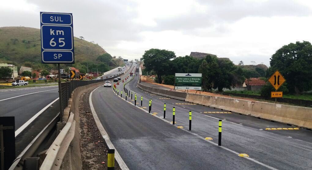 Obras exigem alteração no tráfego da via Dutra em Guaratinguetá