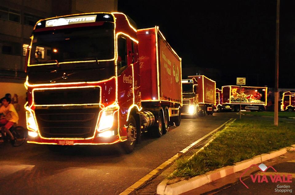 Caravana Iluminada da Coca-Cola estará percorrendo as ruas de Taubaté