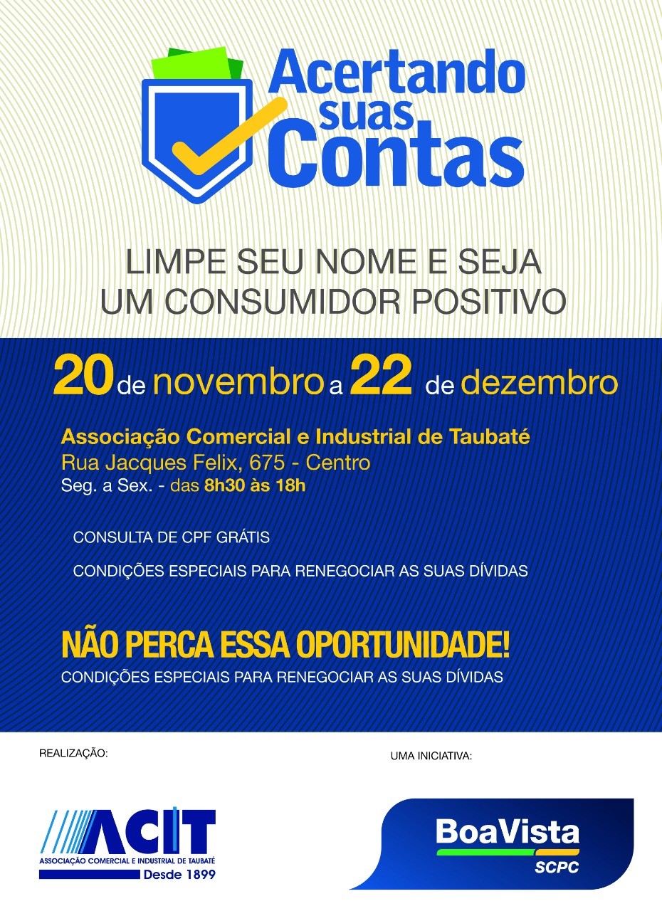 ACIT realiza campanha Acertando suas Contas