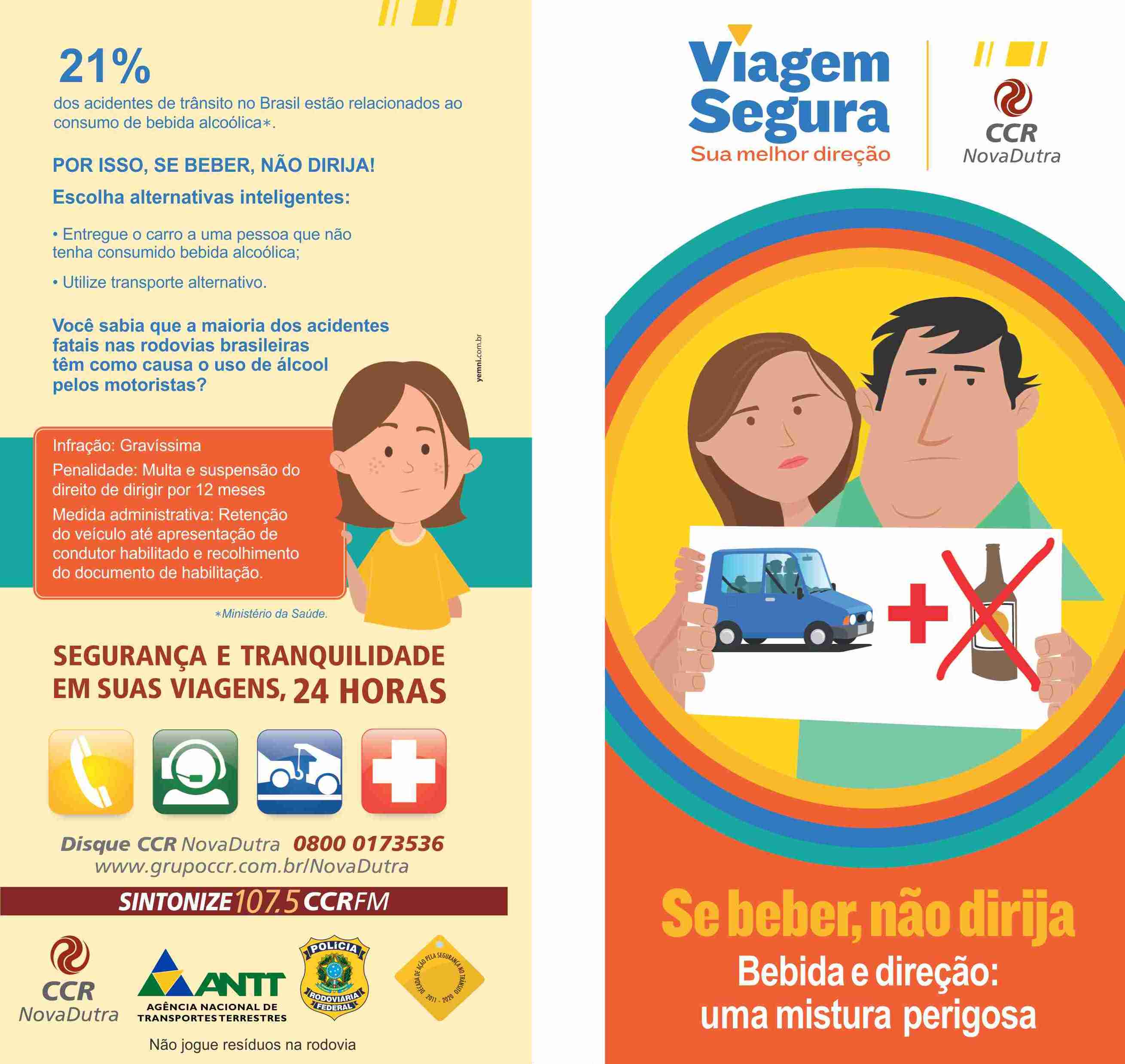 CCR NovaDutra realiza campanha ‘Bebida e direção: uma mistura perigosa’