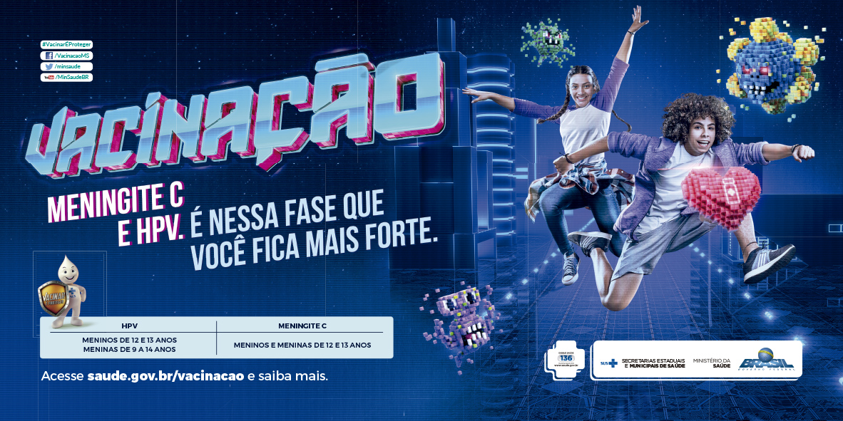 Ministério da Saúde quer vacinar 10 milhões de jovens e adolescentes contra meningite e HPV