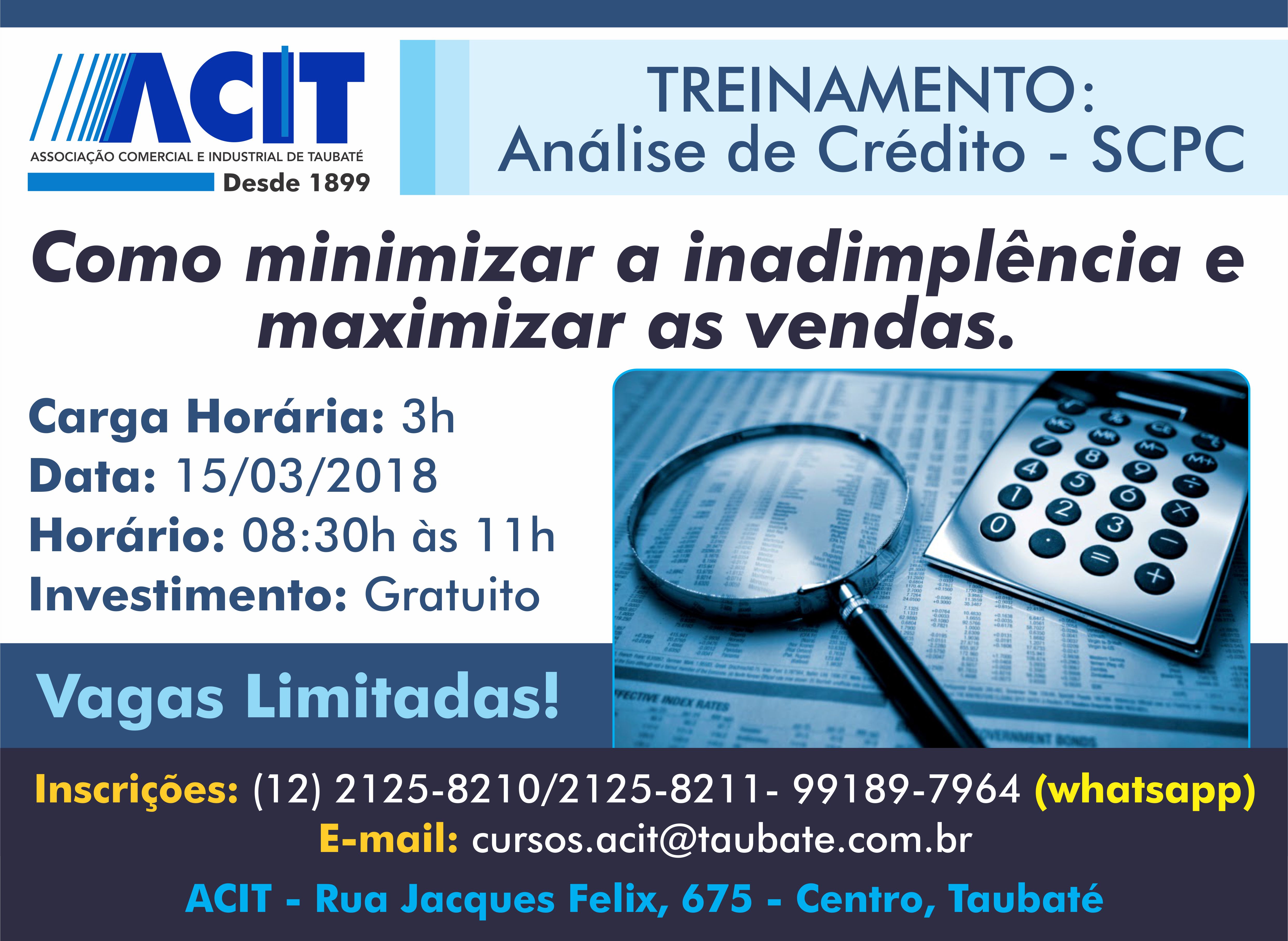 ACIT oferece treinamento de Análise de Crédito SCPC para associados