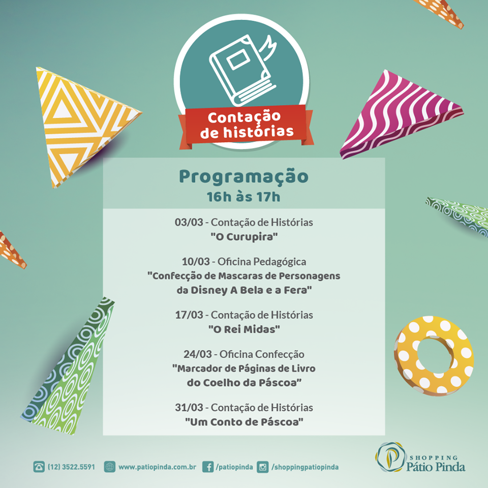 Pátio Pinda tem mês recheado de  atividades para as crianças