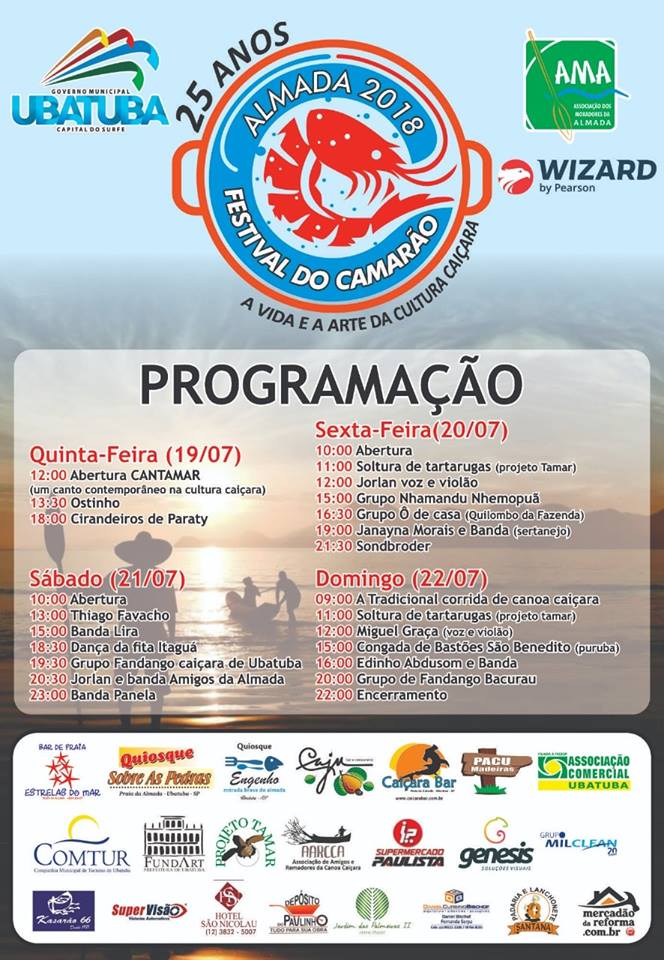 Festival do Camarão da Almada começa na quinta-feira, dia 19
