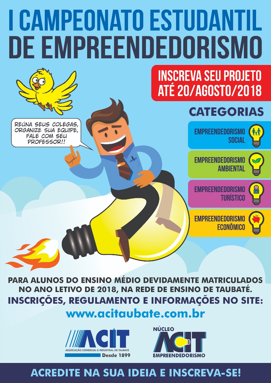 ACIT lança 1º Campeonato Estudantil de Empreendedorismo