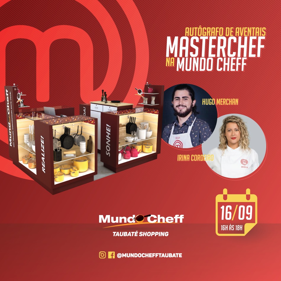Ex-participantes do Masterchef estarão em Taubaté