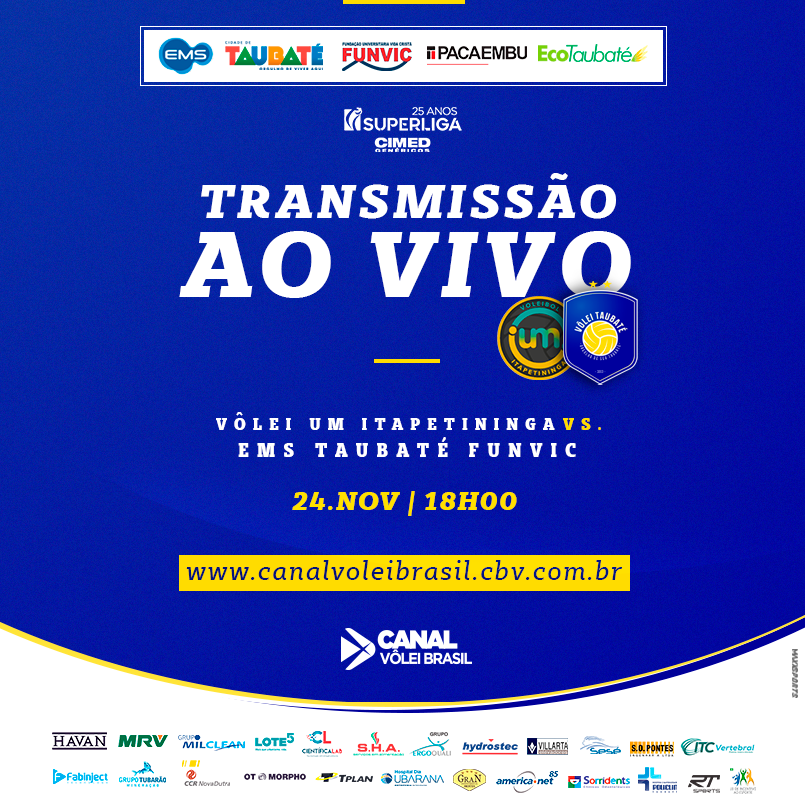 Após duas vitórias seguidas, Vôlei Taubaté treina para enfrentar o Itapetininga