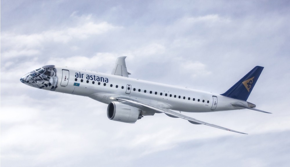 Air Astana, do Cazaquistão, recebe seu primeiro jato E190-E2