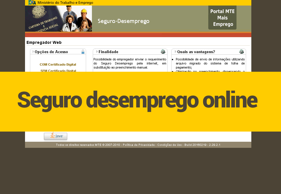 Seguro-desemprego poderá ser solicitado pela internet