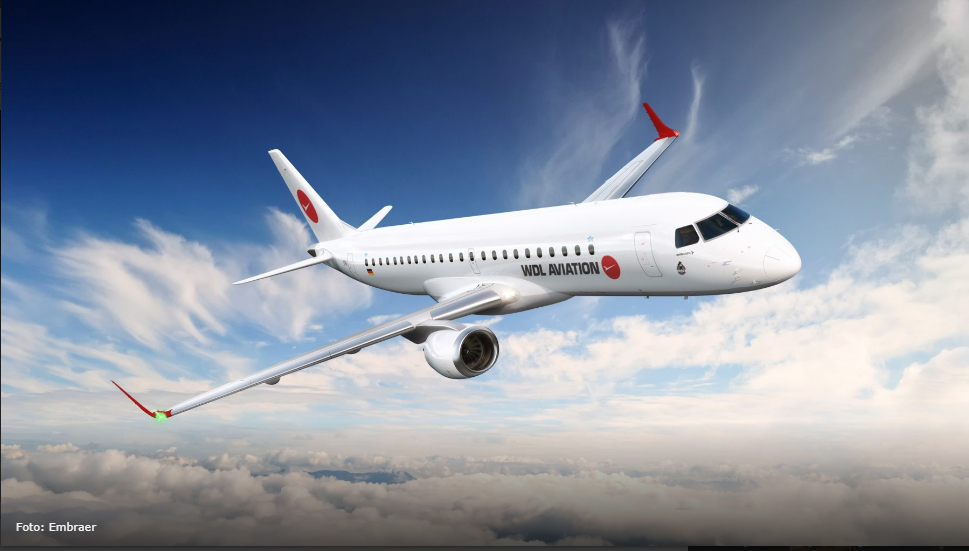 Embraer e WDL Aviation, da Alemanha, assinam contrato de serviços para jatos E190