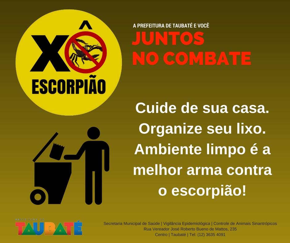 Taubaté inicia campanha Xô Escorpião 2019