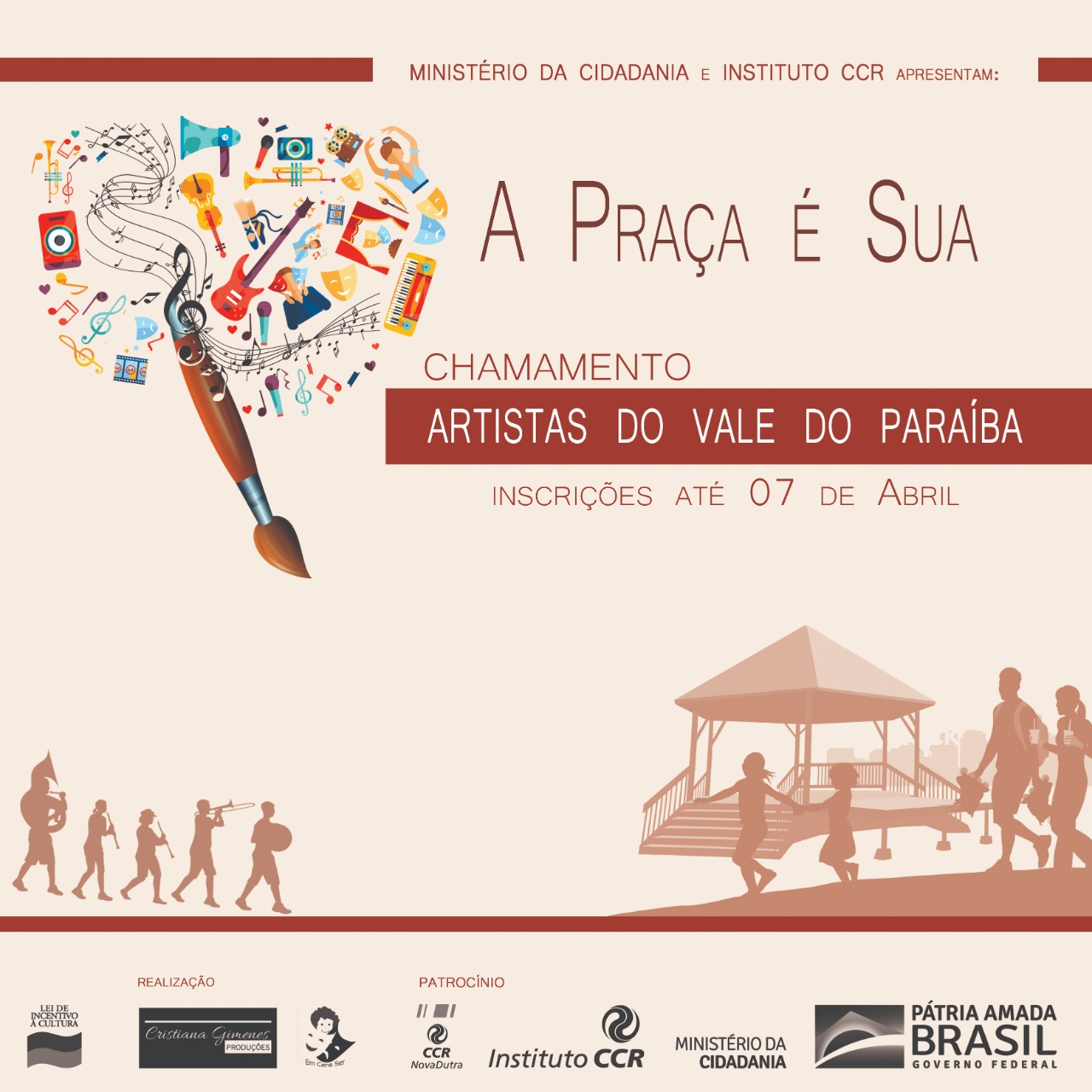 Projeto “A Praça é Sua” divulga edital para seleção de artistas do Vale