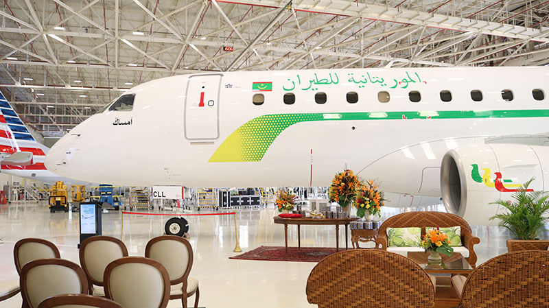 Embraer entrega primeiro E175 para Mauritania Airlines
