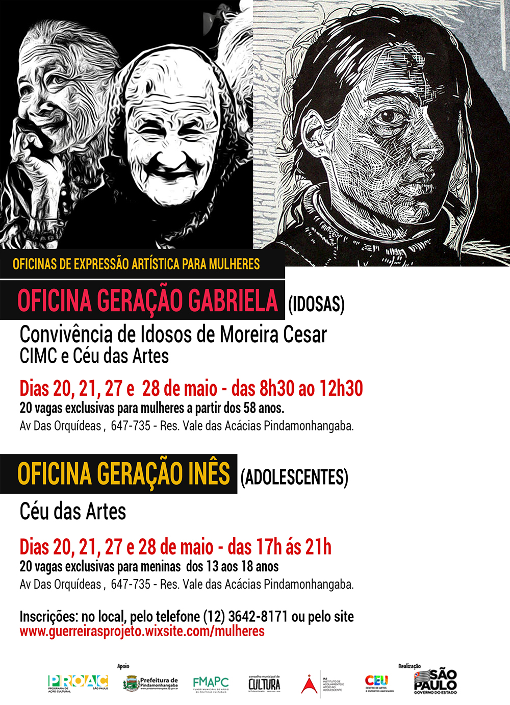 Projeto em Pinda oferece oficinas artísticas gratuitas para jovens e mulheres da 3ª Idade