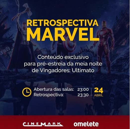 Cinemark prepara surpresa exclusiva para noite de pré-estreia de ‘Vingadores: Ultimato’
