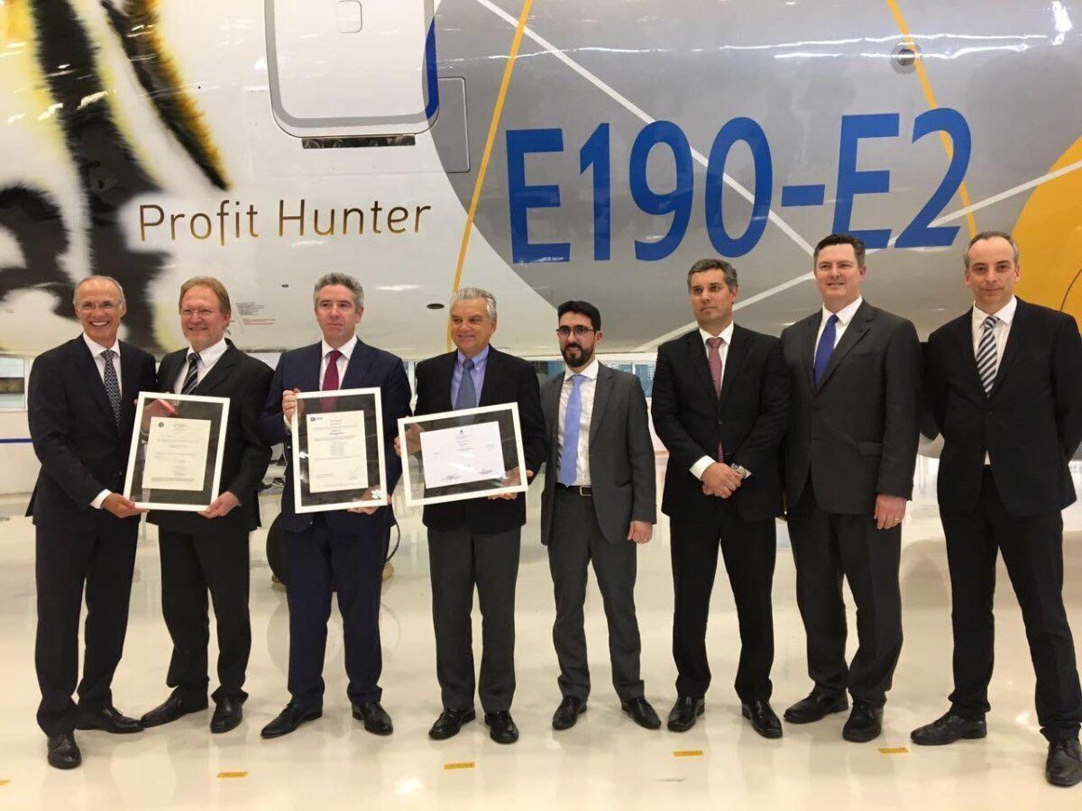E195-E2, da Embraer, recebe certificações de ANAC, FAA e EASA