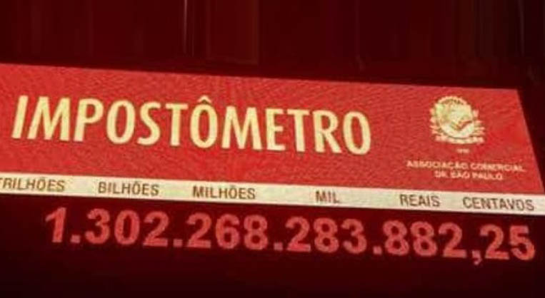 Brasileiros já pagaram R$ 1,3 trilhão em tributos aos cofres públicos em 2019, aponta Impostômetro ACSP