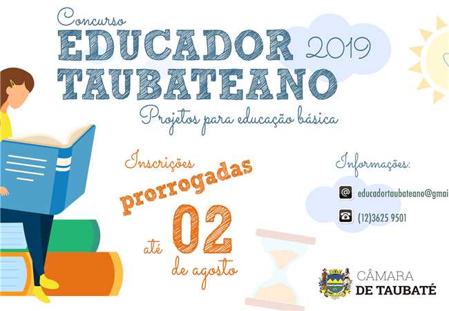 Prorrogadas inscrições para Concurso Educador Taubateano do Ano