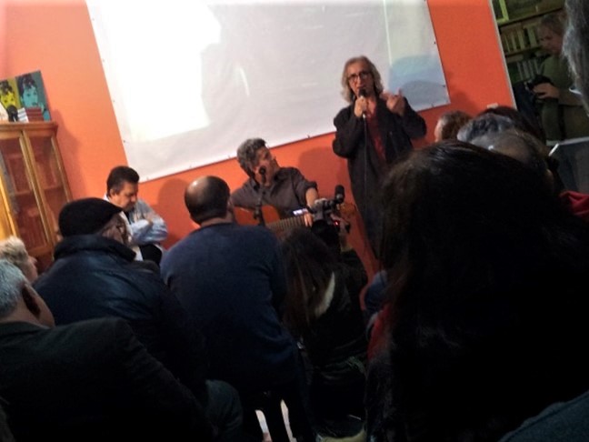 Músico Celso Adolfo e professor Pasquale no Espaço Selvagem