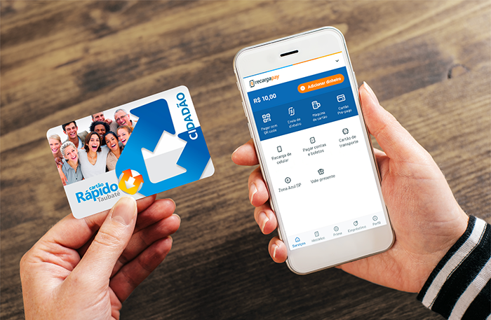 Serviço de recarga de cartão de transporte pelo celular em Taubaté