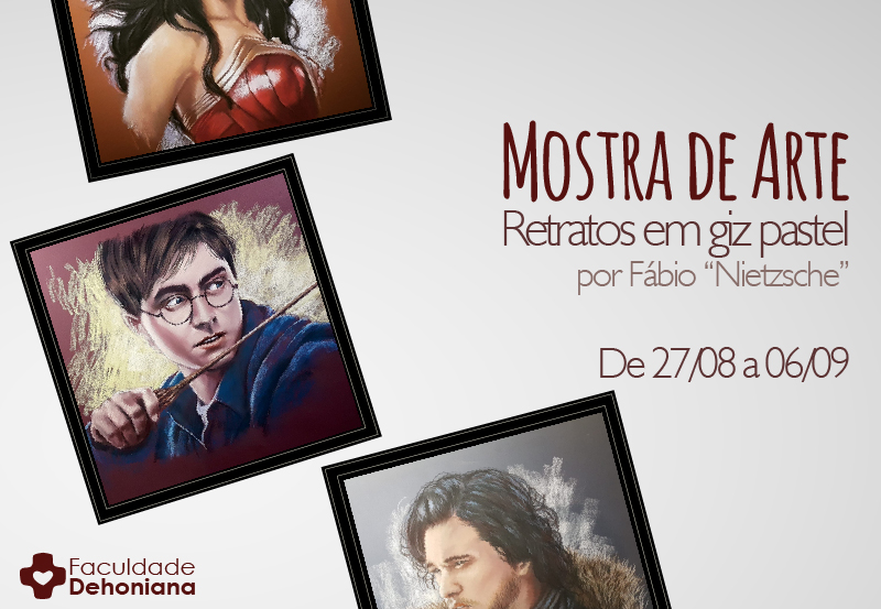 Exposição retratando ícones da cultura pop chega à Dehoniana