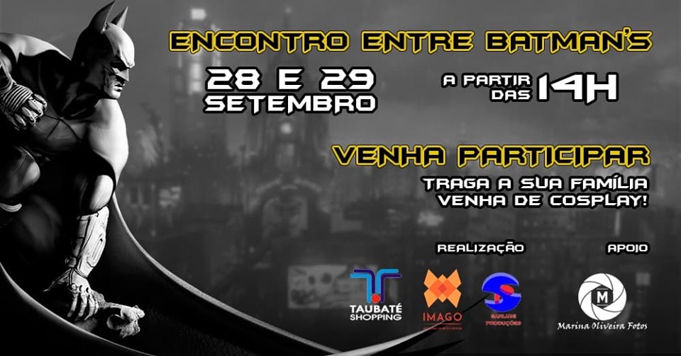 Encontro de Batmans promete movimentar o Taubaté Shopping