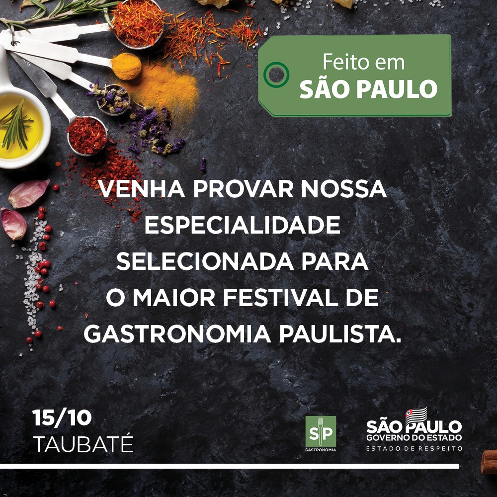 Taubaté recebe Festival Gastronômico Feito em SP