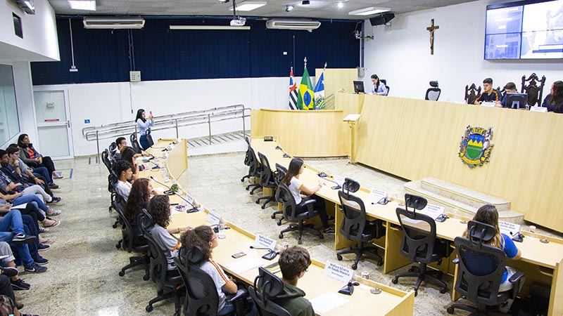Oito projetos são votados em primeira sessão do Parlamento Jovem