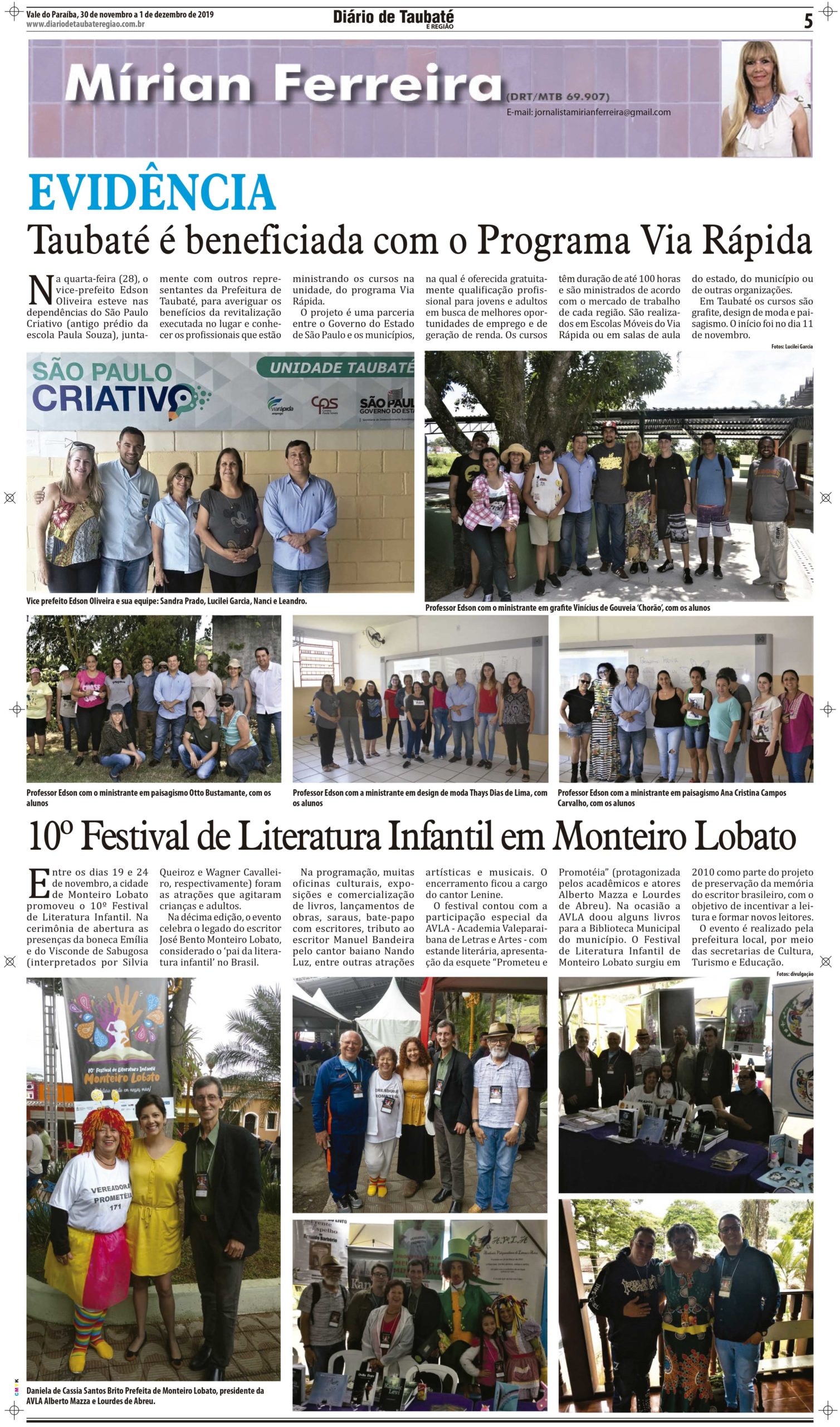 Taubaté é beneficiada com o Programa Via Rápida