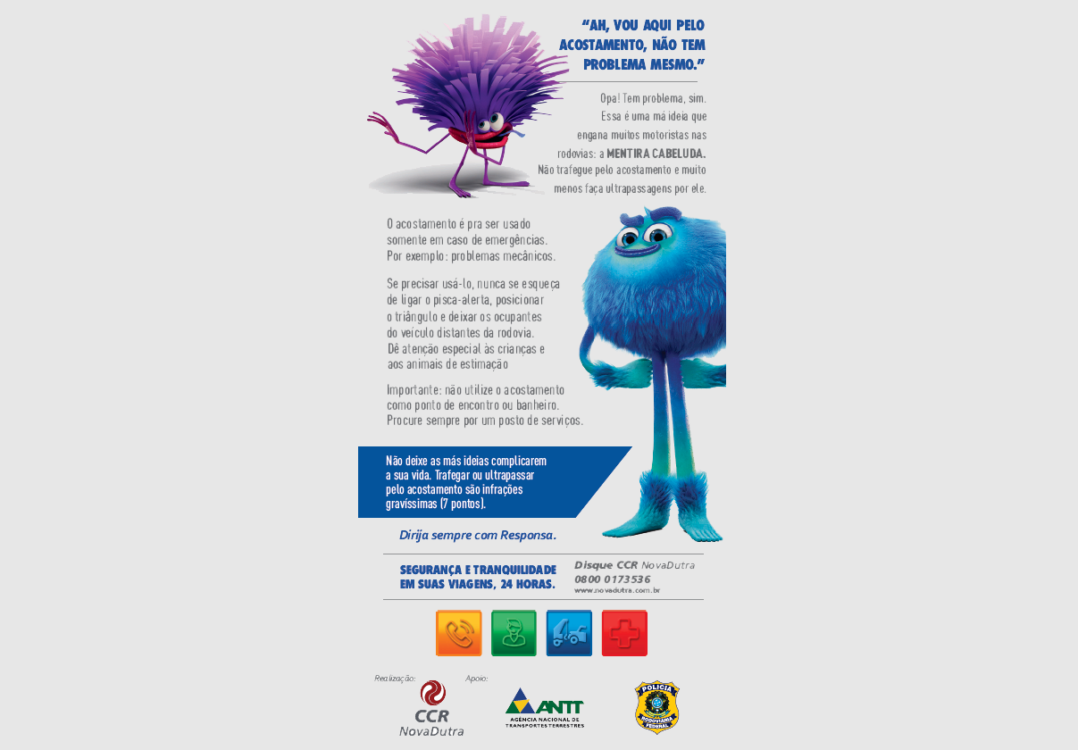 CCR NovaDutra inicia campanha sobre o uso correto do acostamento