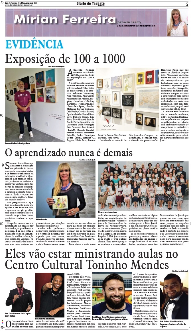 Exposição de 100 a 1000