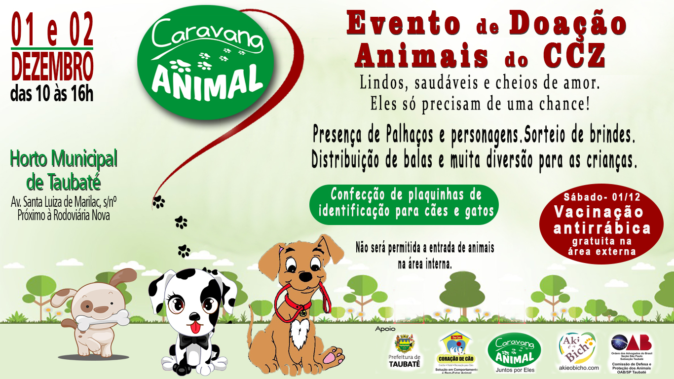 Horto de Taubaté recebe Caravana Animal