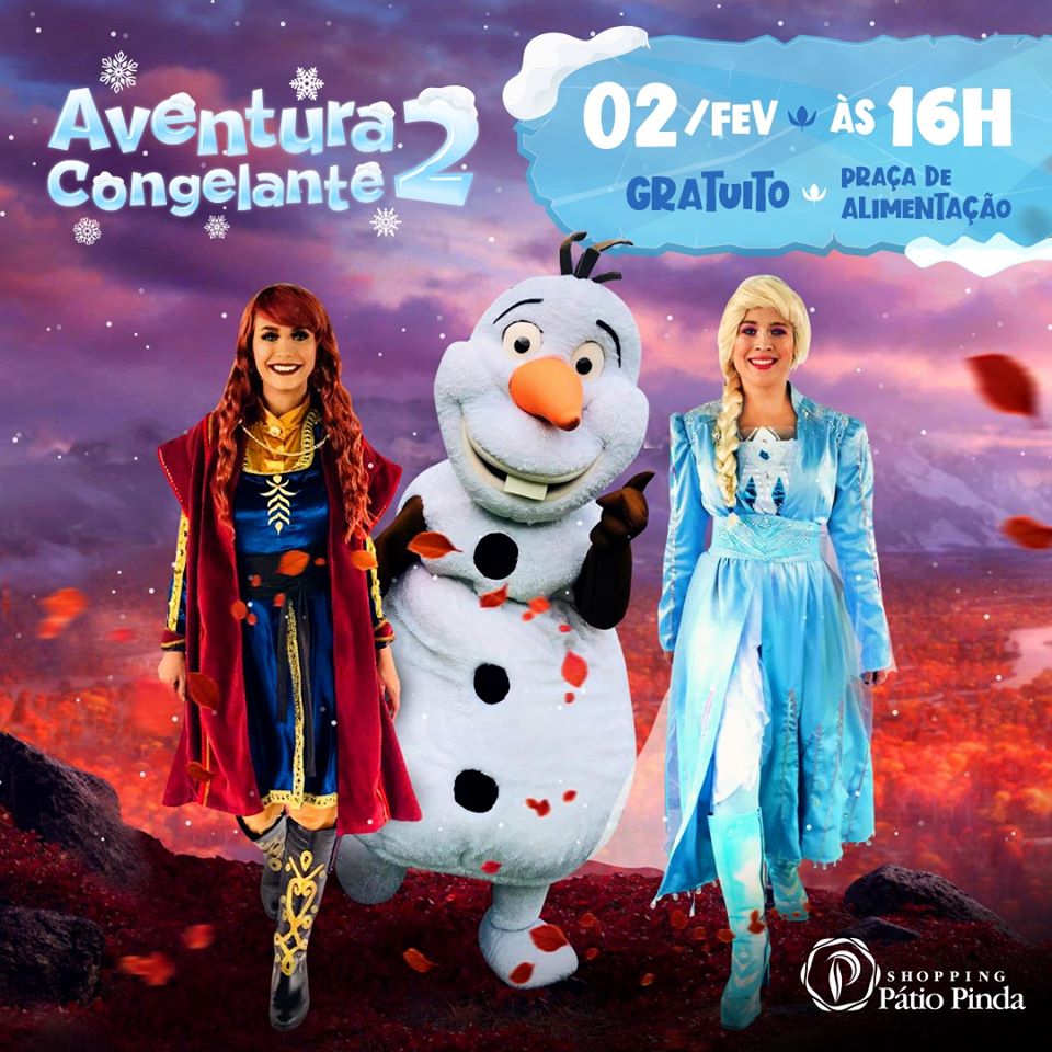 Musical “Aventura congelante II” chega ao Shopping Pátio Pinda