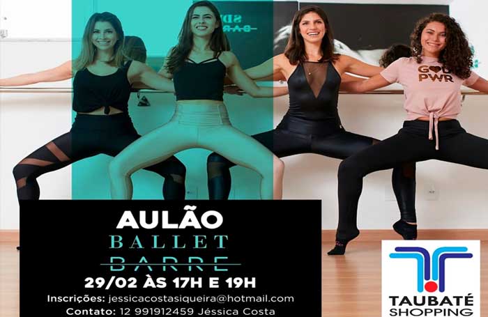 Aulão de Ballet Barre vai animar o Taubaté Shopping