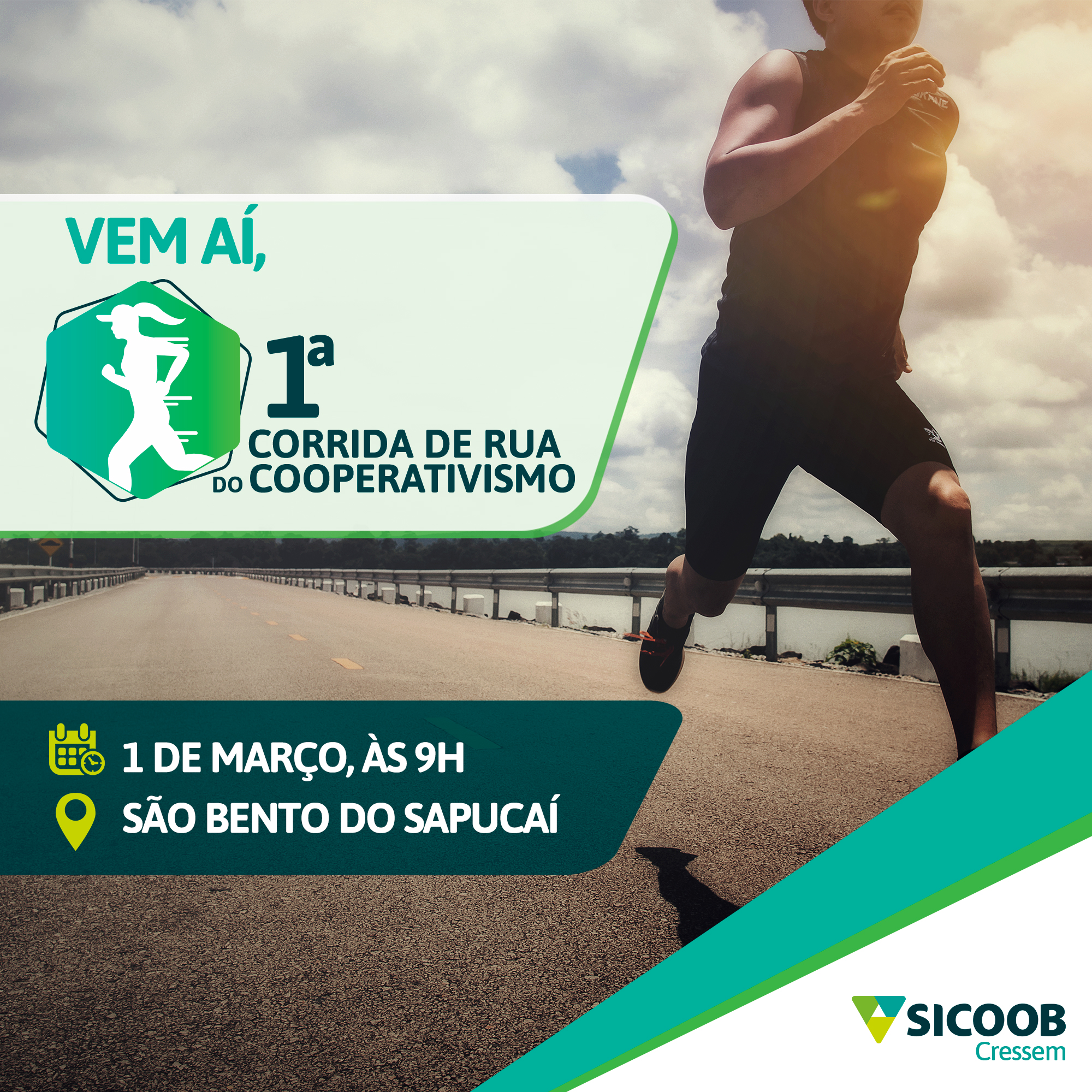 Sicoob Cressem realiza Corrida do Cooperativismo em São Bento do Sapucaí