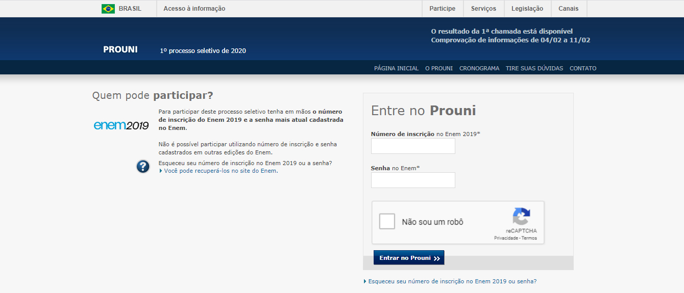 Divulgado resultado da primeira chamada do ProUni
