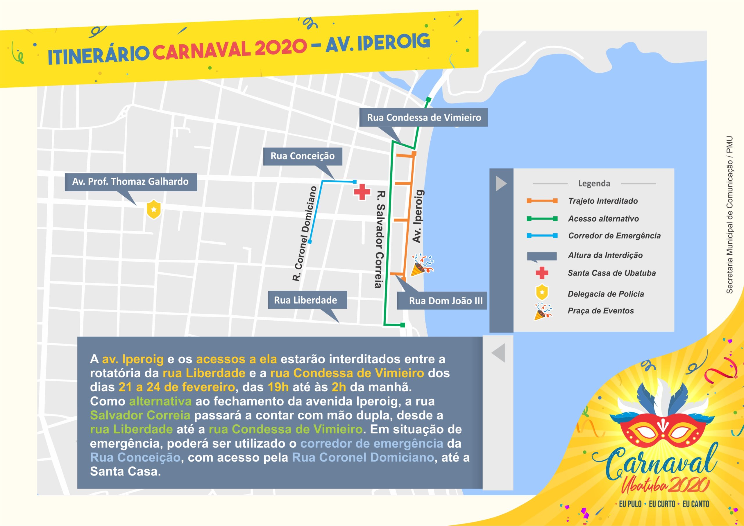 Prefeitura de Ubatuba divulga alterações no trânsito para o Carnaval