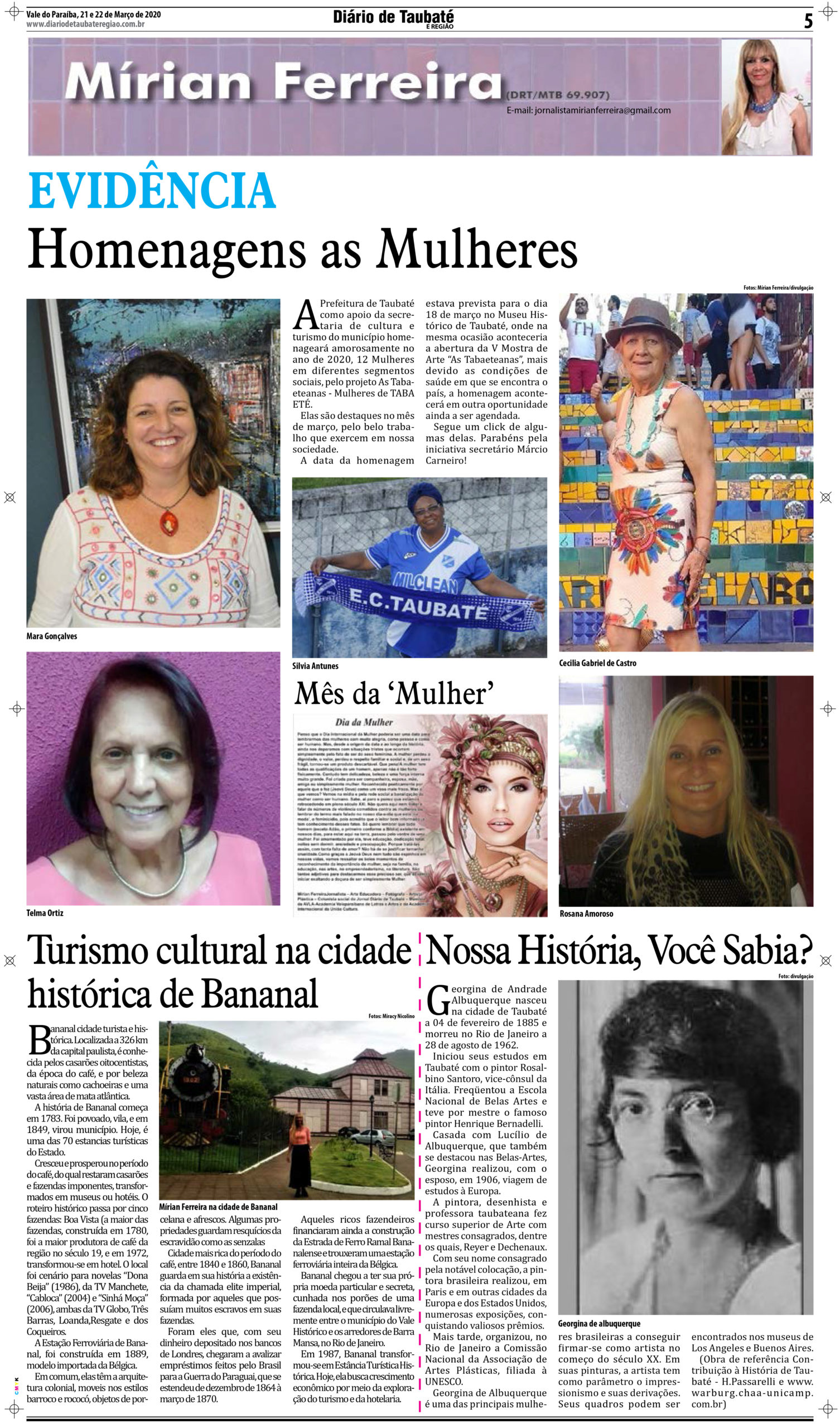 Evidência – Homenagens às Mulheres