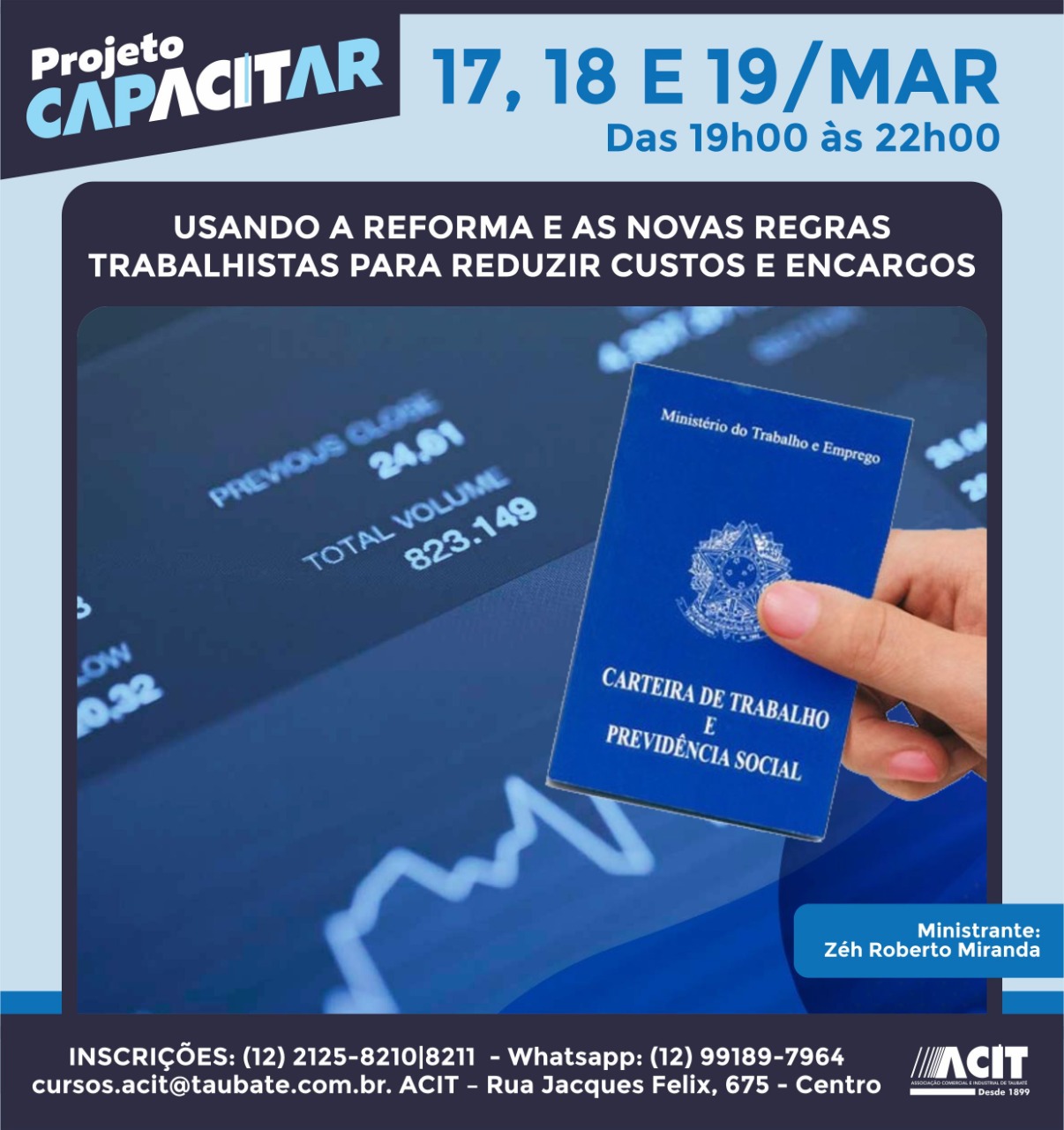 ACIT lança na próxima semana curso sobre Leis Trabalhistas