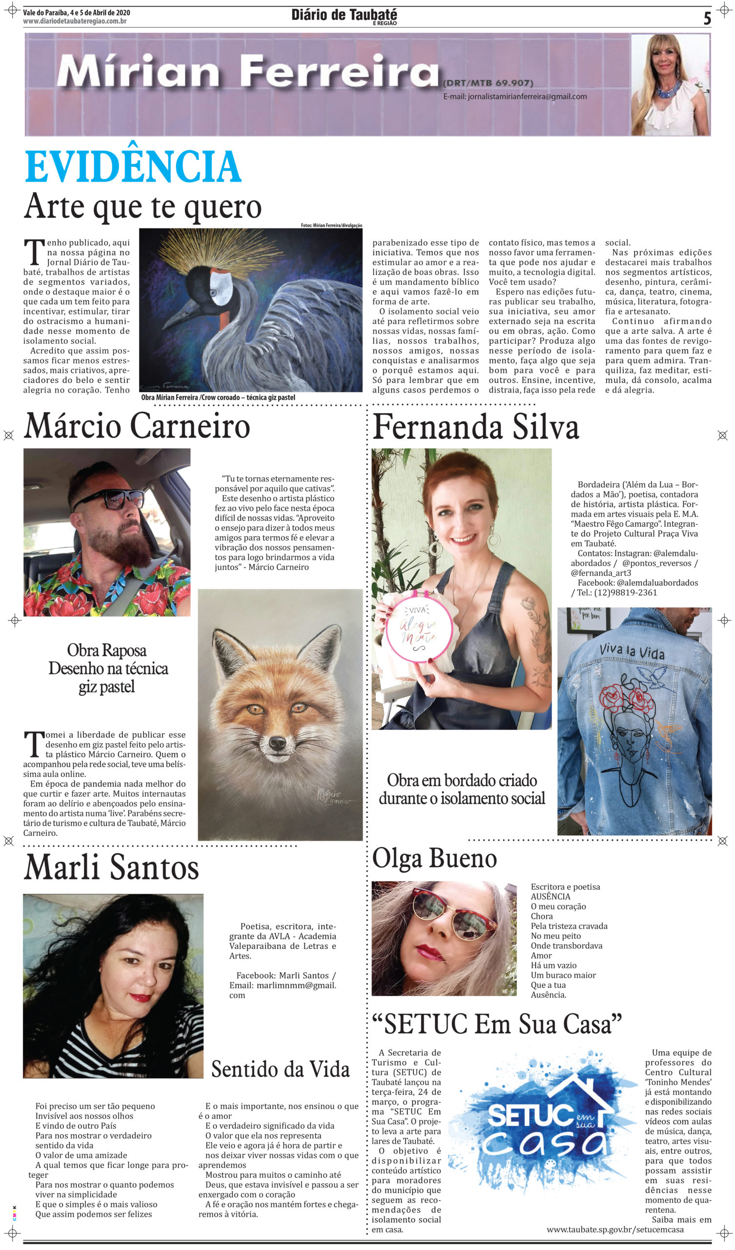 Evidência – Arte que te quero