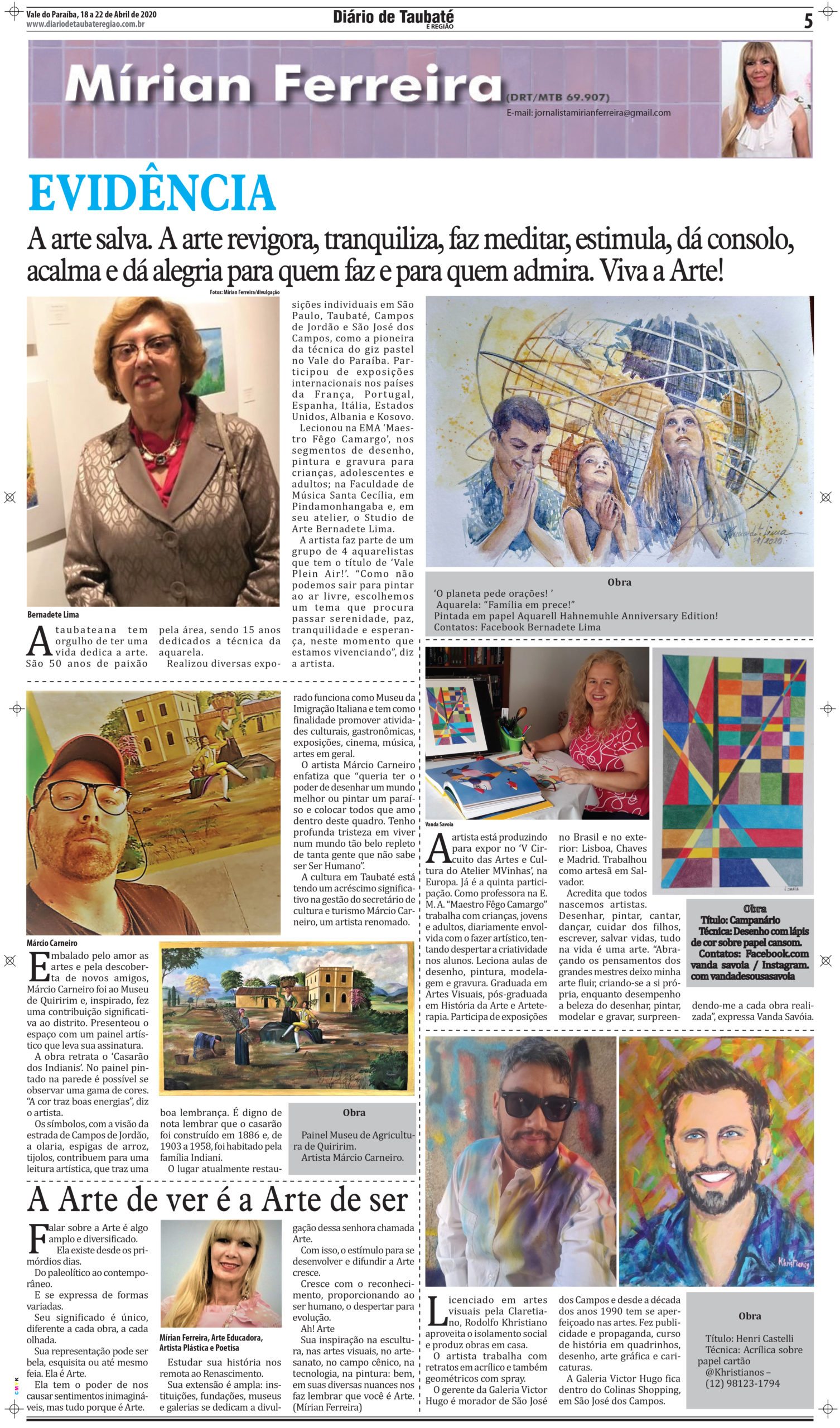 Evidência – Viva a Arte!