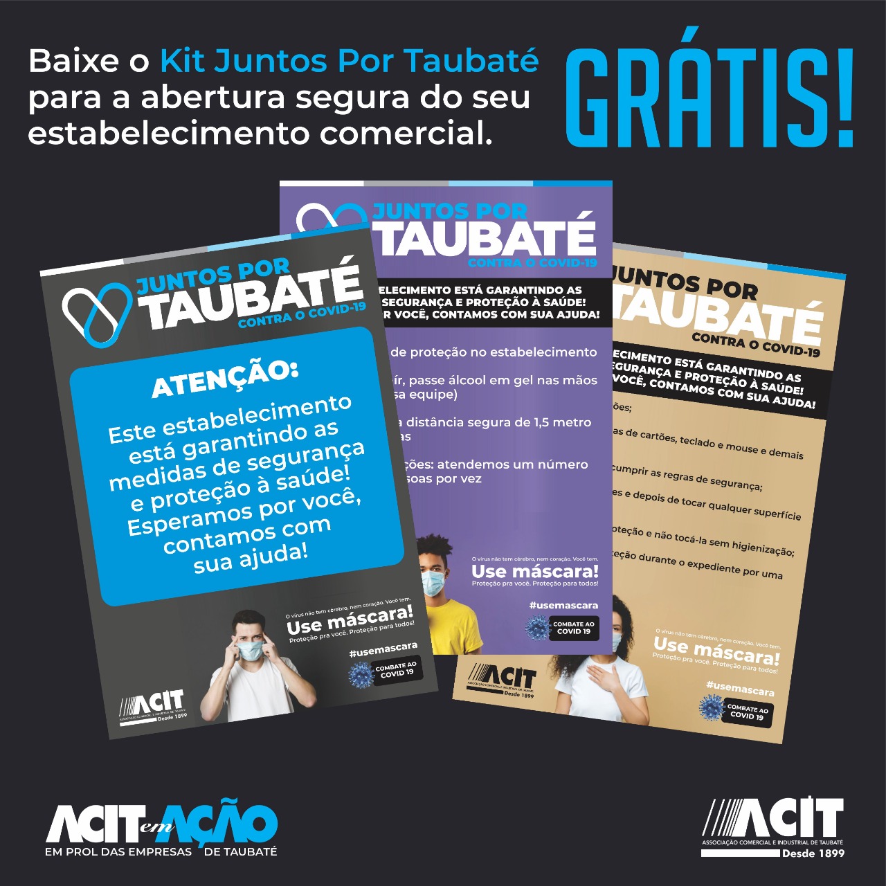 ACIT cria lista de sugestão de protocolos para flexibilização e reabertura do comércio de Taubaté