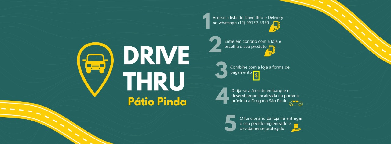 Shopping Pátio Pinda realiza vendas por Drive Thru