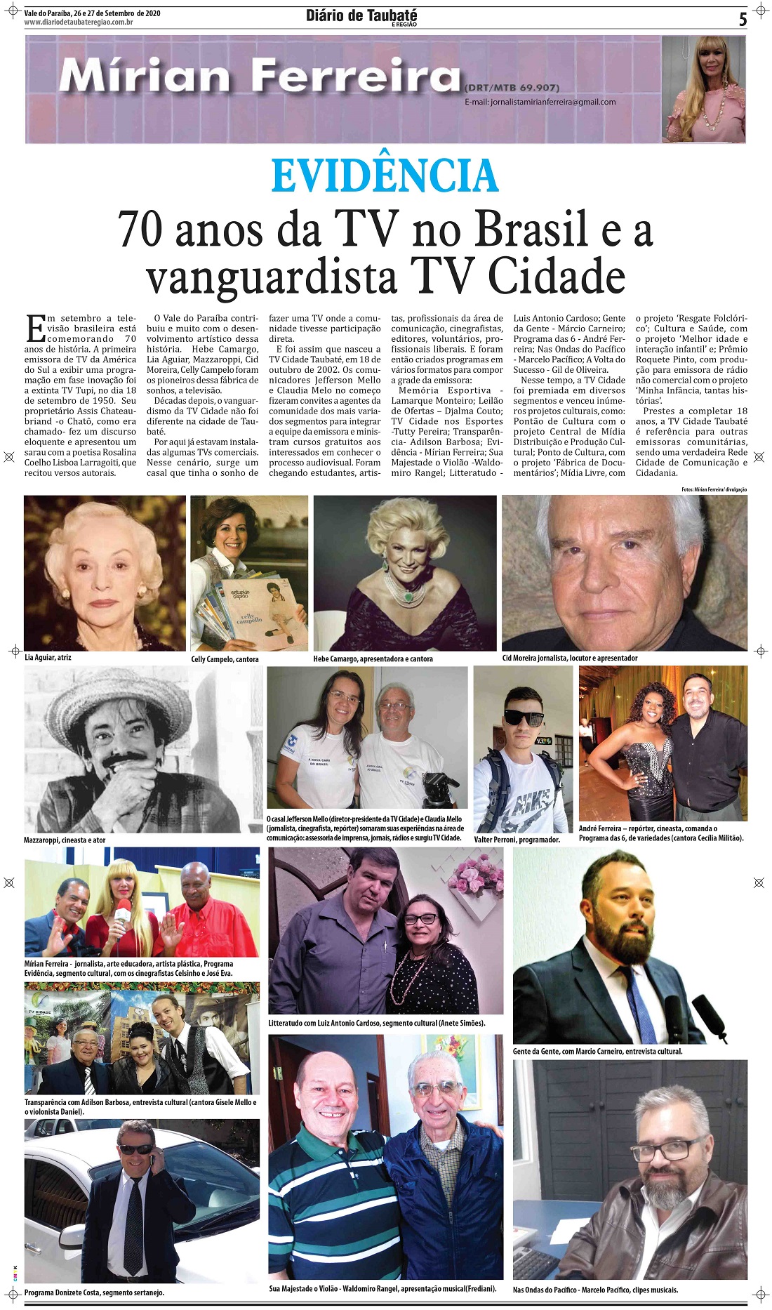 Evidência – 70 anos da TV no Brasil e a vanguardista TV Cidade