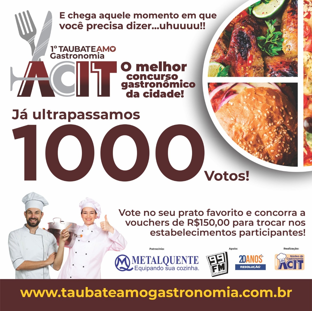 Concurso gastronômico da ACIT passa dos 1.000 votos populares
